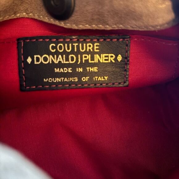 COUTURE
 DONALD J. PLINER 
MADE IN THE MOUNTAINS OF ITALY Mini HOBO Nubuck Bag - Picture 12 of 12